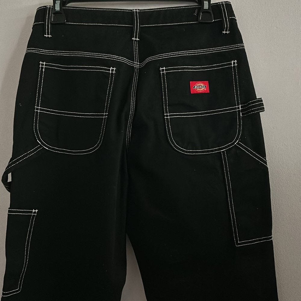 Dickies Cargo Black Jeans with White Stitching